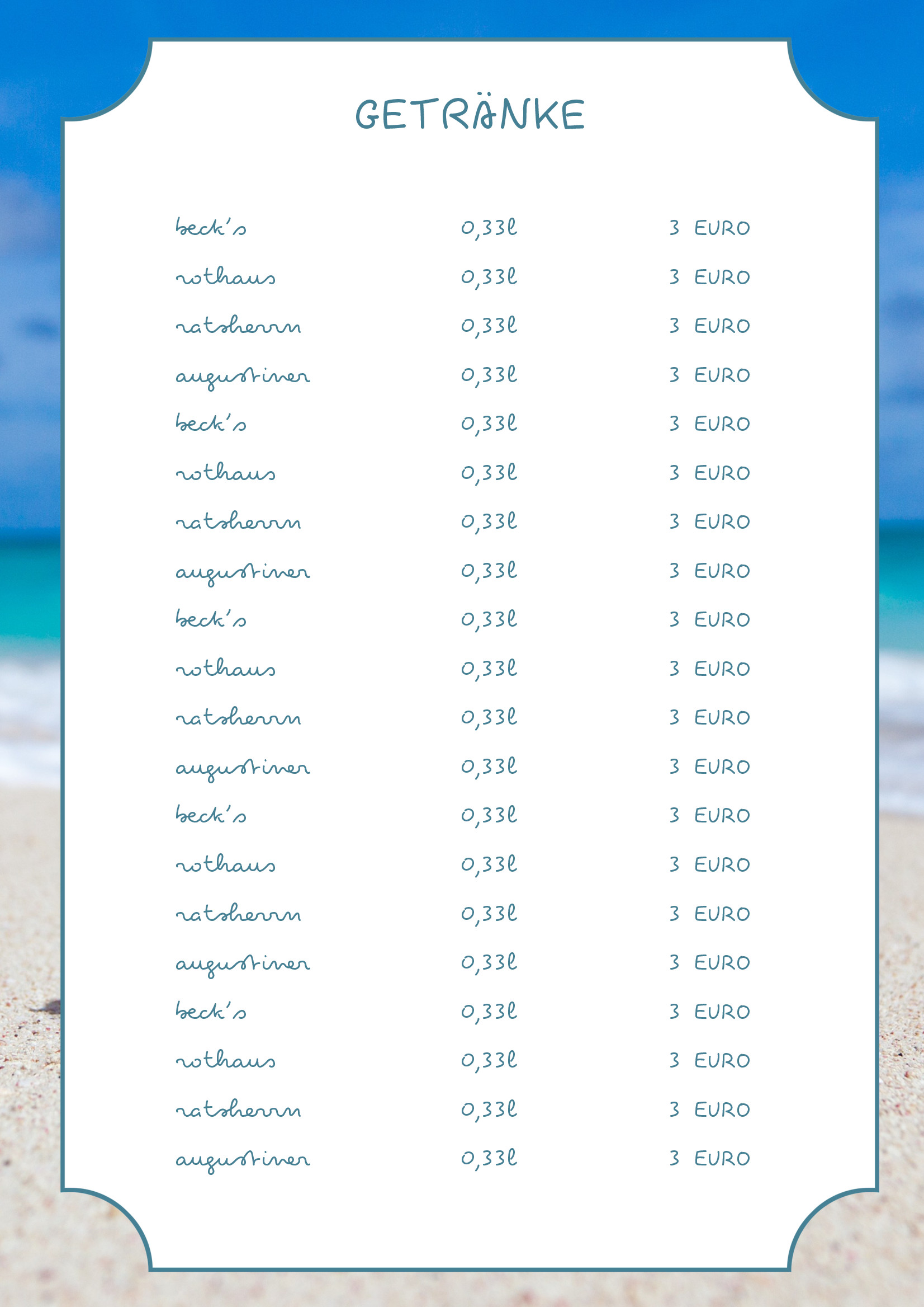 Speisekarten Und Menukarten Cocktailmenu Template Design