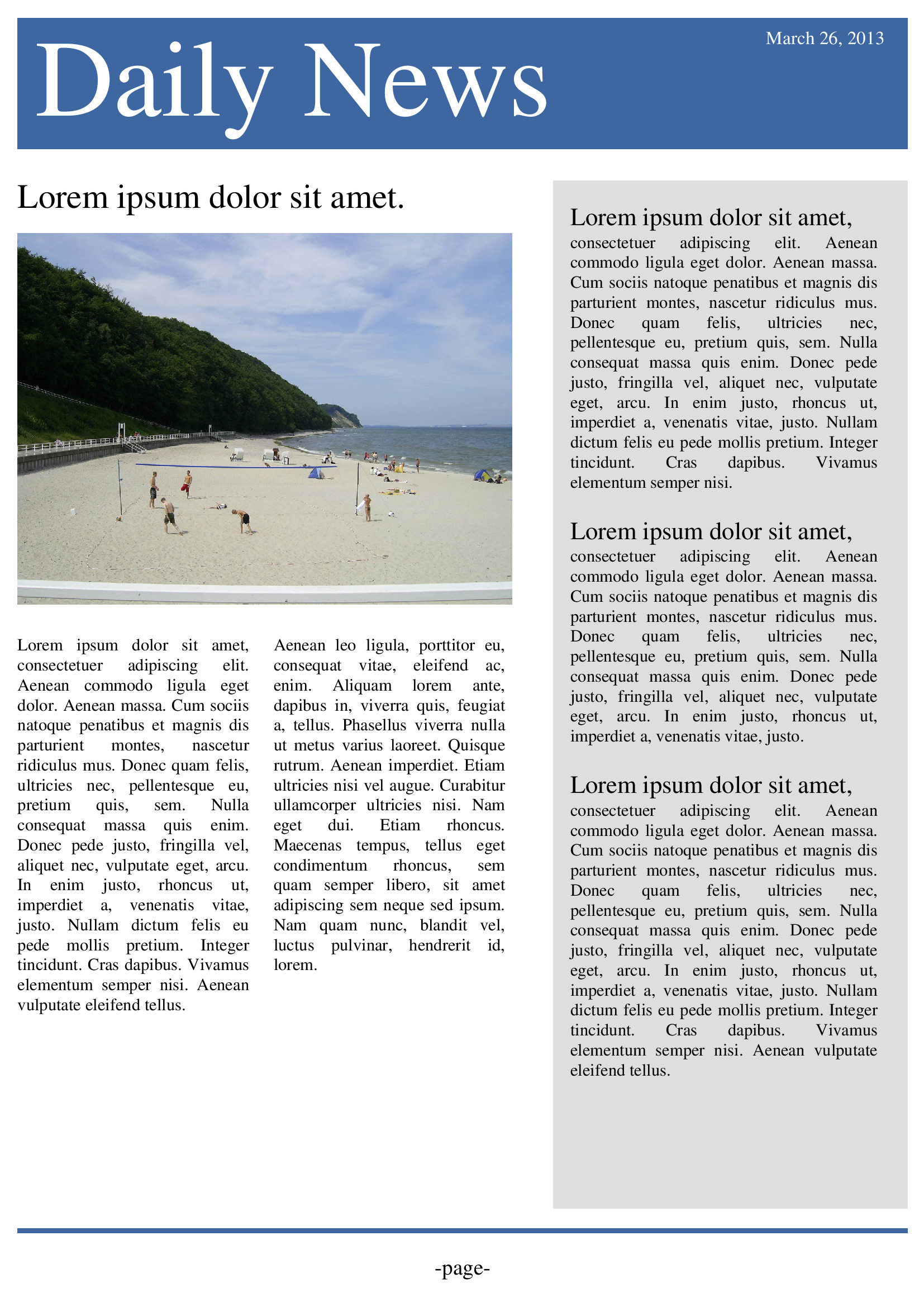 Newspaper Newspaper Template newspaper-newspaper-template