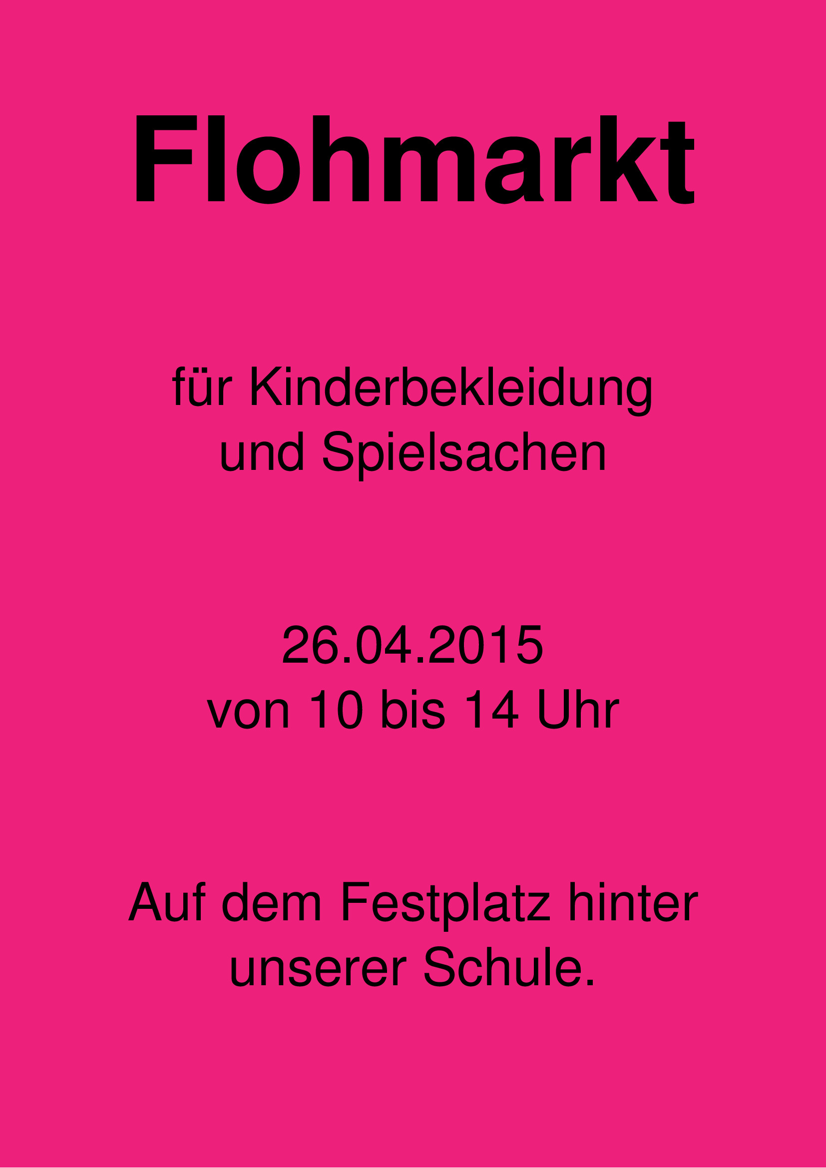 Flyer Und Handzettel Flohmarkt